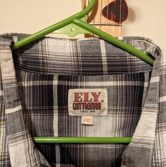 Men's Short Sleeve Pearl Snap Shirt - XXL - Picture 2 of 4